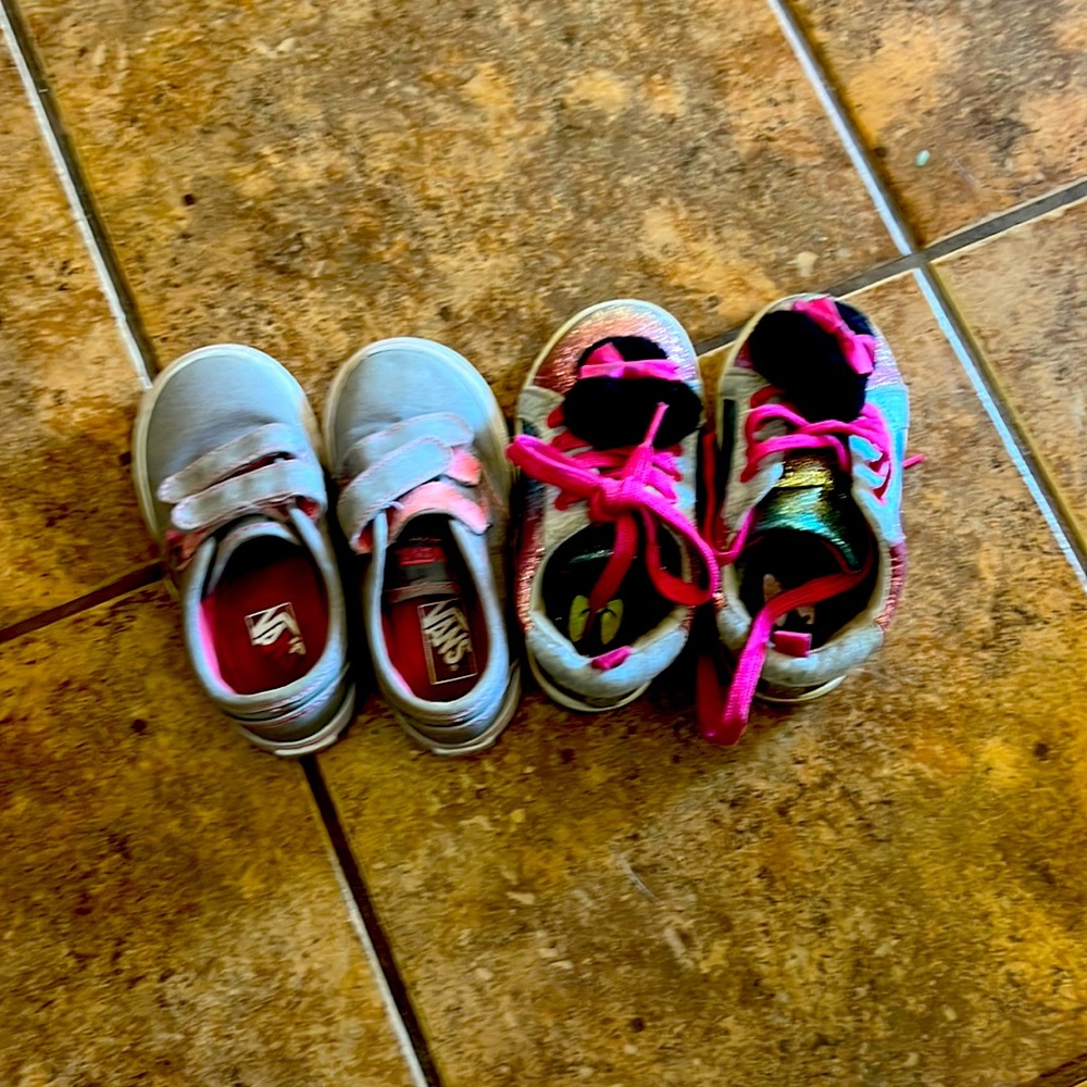Toddler/Little Girl size 7 Van and Minnie tennis shoes OBO